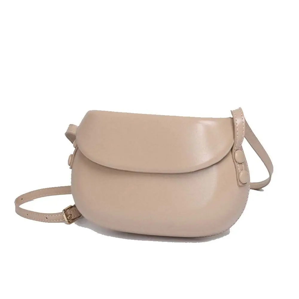

PU Leather Candy Color Shell Bag Korean Style Fashion Design Flap Crossbody Bags Shoulder Bag Solid Color Versatile Saddle Bag