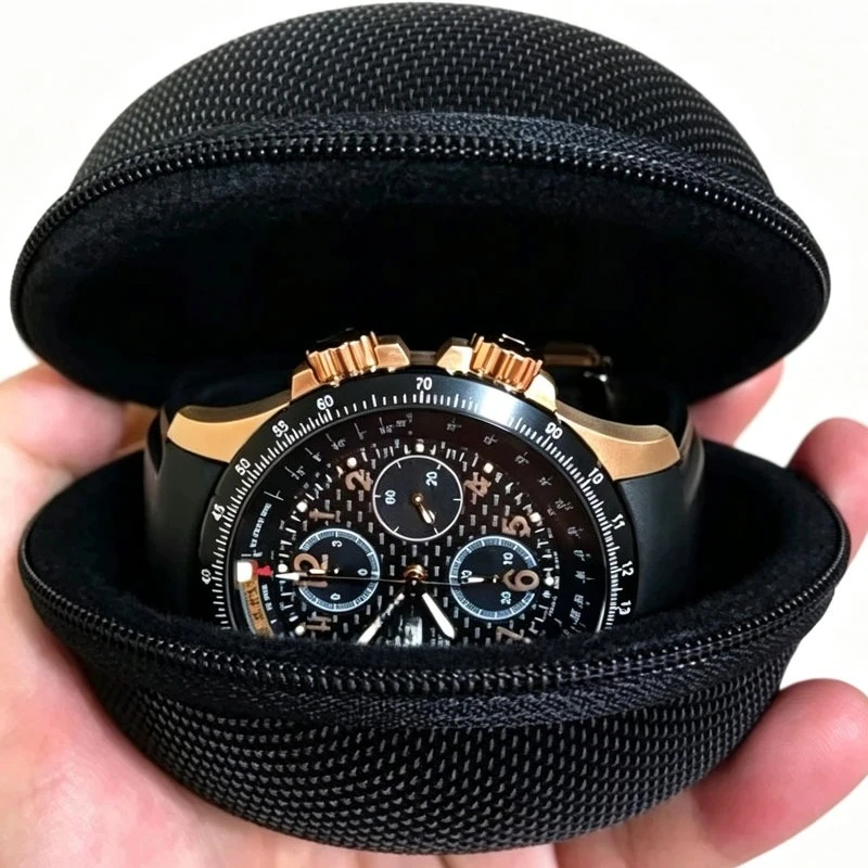 Portable EVA Single Watch Travel Case Watch Storage Organizer Box Watch Holder Waterproof for Smartwatches Zippered Container