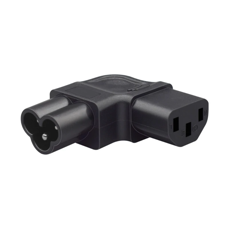 IEC320 to C13 Left Bend Power Plug,Plum Blossom Male to C13 3Hole Female Drop Shipping