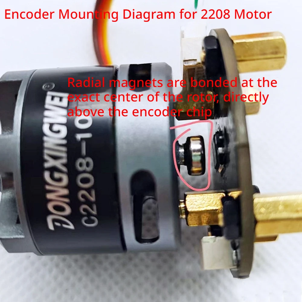 MT6701 Magnetic Encoder Board 14‑Bit High Precision 0‑360° Absolute Angle Speed Sensor ABZ UVW SSI I2C Output for FOC BLDC Motor