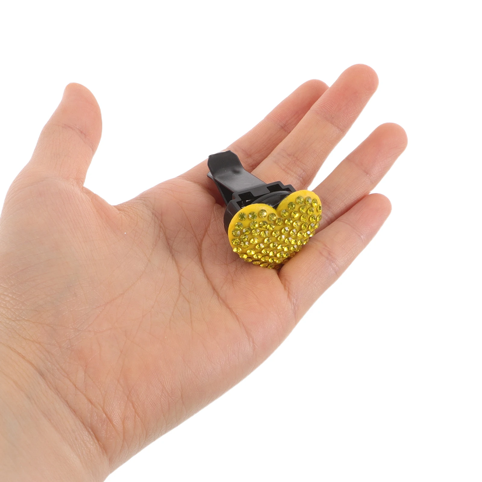 

4 pcs Car Clips Rhinestone Cute Car Vent Clips Heart Shaped Diffuser Vent Cute Air Conditioner Decorations Charm