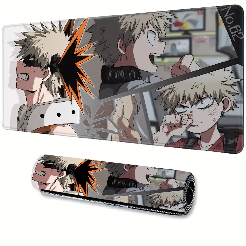 

Bakugou Katsuki My Hero Academia Japanese Anime Rubber Mousepad HD Priting Mat With Edge Lock Mouse Pad For Gamers Computer