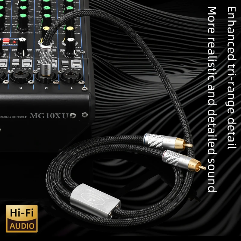 HiFi 6.5 mm to 2RCA  Audio Cable Hi-end OCC Series Stereo 6.5mm 1/4 inch Male to 2 RCA Male Stereo Audio Adapter Cable
