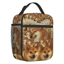 Cheems personalizzati Shiba Inu Doge Meme Lunch Bag Women Warm Cooler coibentato Lunch box per la scuola dei bambini