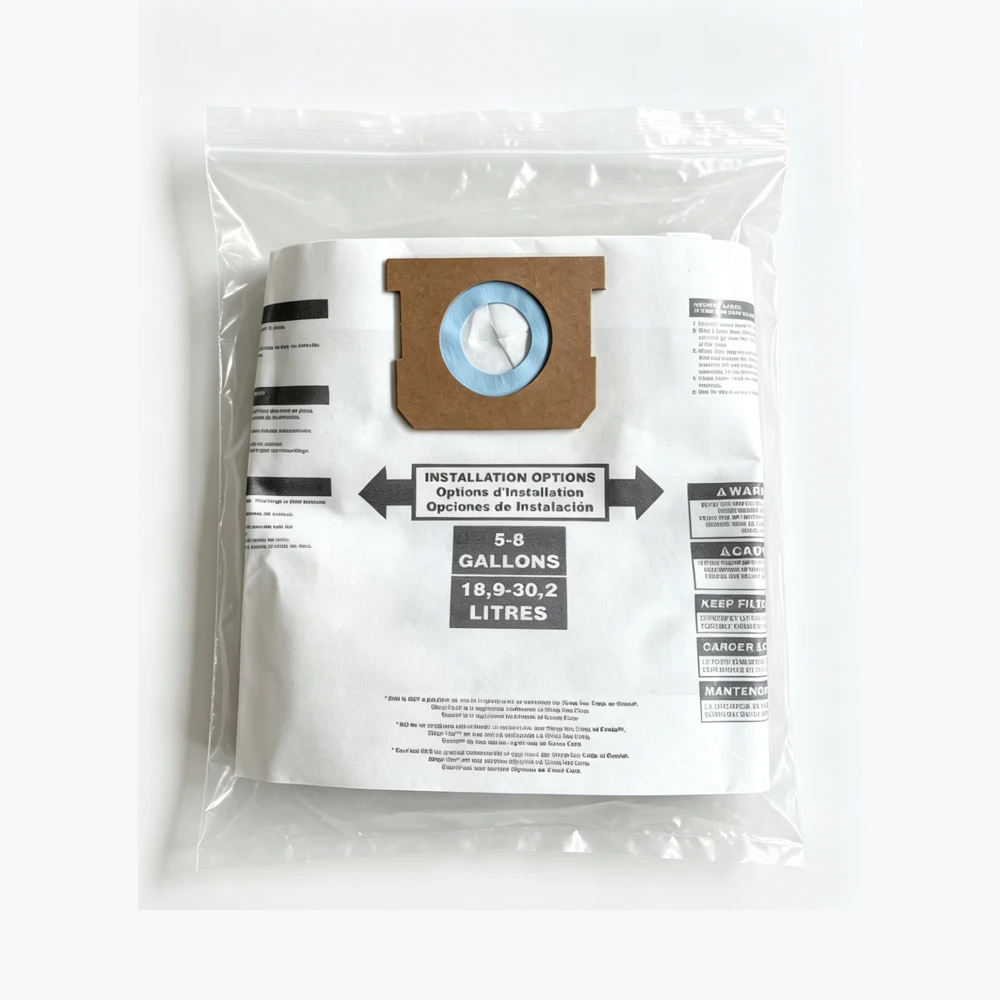Pack Eco-Friendly Paper Replacement Filter Bags 5-8 Gallon for Vacuum Type E 9066100 90661 906-61 White Dust Bag