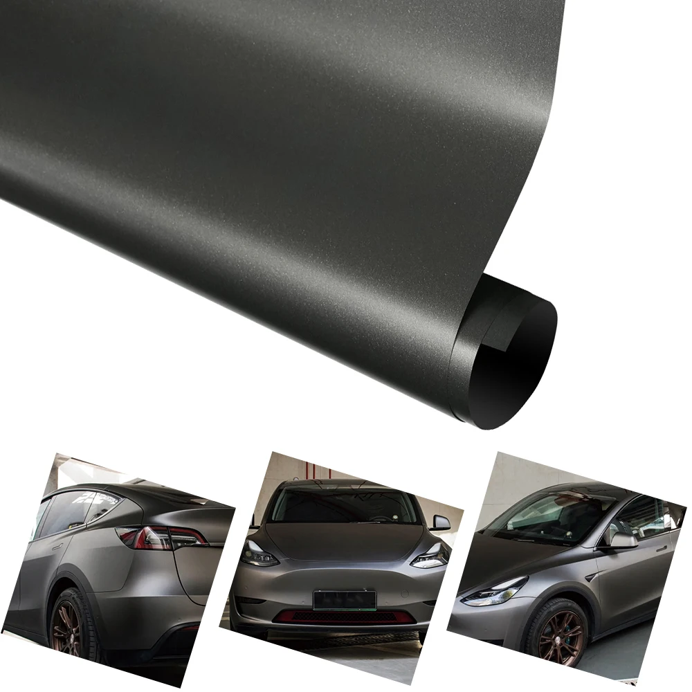

ПЭТ матовый металлик метеорит серый автомобильная виниловая пленка водостойкая устойчивая к царапинам наклейка для авто мотоцикла украшение кузова пленка