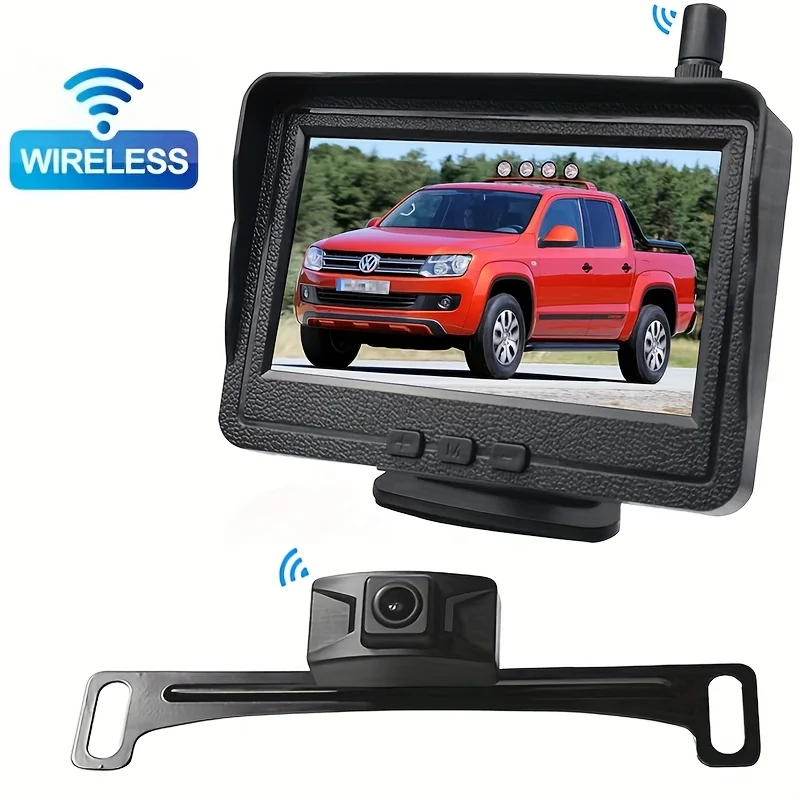 

4.3" Backup Camera HD 720P Night Vision, No-Delay Rear View for Cars/SUVs/Trucks/Campers - Easy Installation, Parking Assistance