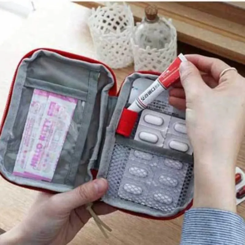 First Aid Medical Kit Travel Outdoor Camping Useful Portable Mini Medicine Storage Bag Camping Emergency Survival Bag Pill Case