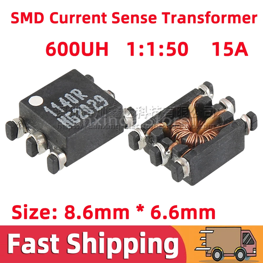 5PCS SMD04H1140R SMD SMT Current Sense Transformer 600uH 15A High Current Sensor Detect Turns Ratio 1:1:50