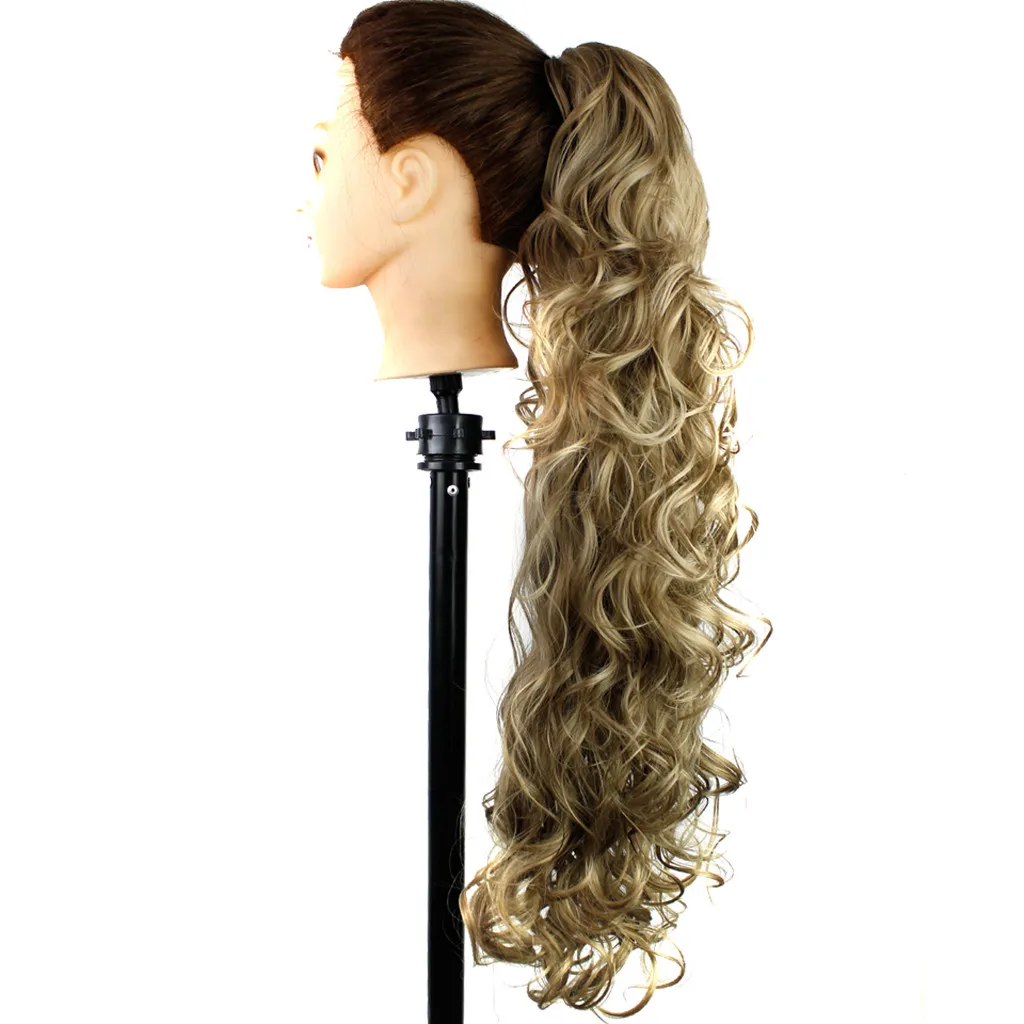 Luxury for Braiding Long Wavy High Temperature Fiber Synthetic Hair Pieces Claw Clip Ponytail Extensions for Women