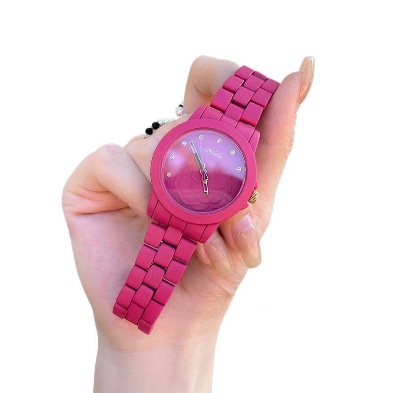 

Watch women's high-value fashion versatile dragon fruit color women's watch
