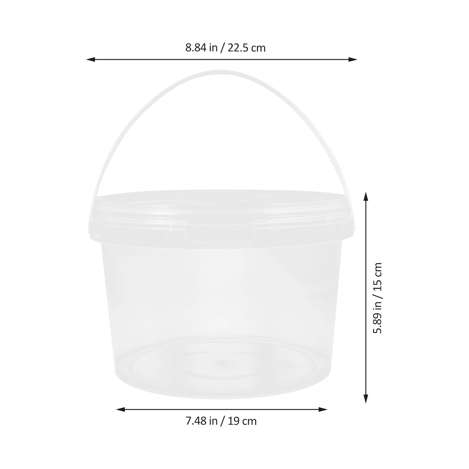 

8pcs Transparent Storage Buckets Reusable Pp Material Portable Food Containers Multi-Functional For Lobster Dessert Ice Cream