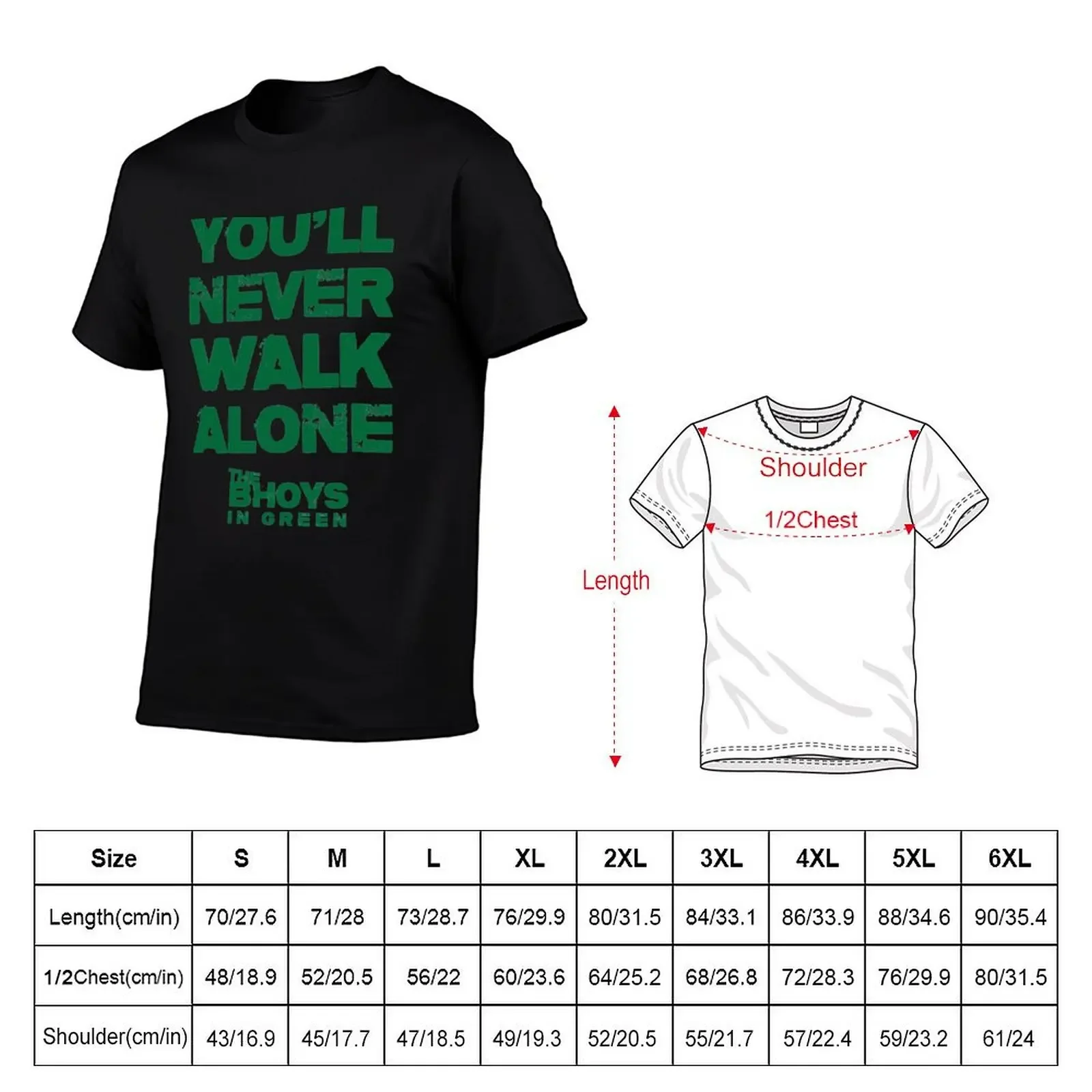 You Will Never Walk Alone – The Bhoys T-Shirt street wear graphic t shirt vintage boys whites mens graphic t-shirts funny