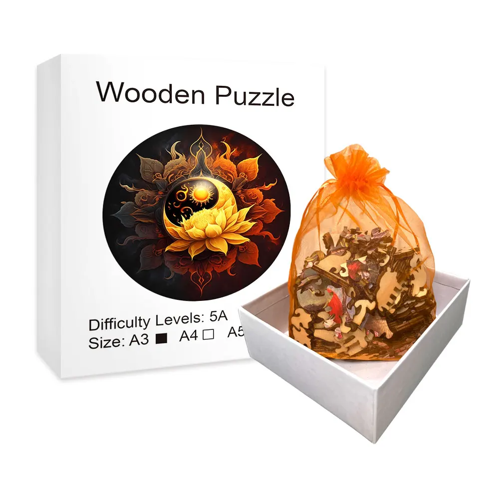 ألغاز خشبية على شكل قمر وأزهار ، ألعاب عالية الجودة ، حيوانات غير منتظمة الشكل ، ألعاب حفلات ، هدايا عيد الميلاد للعائلة والأصدقاء #4