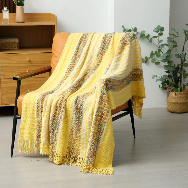 

1pcs Nordic Decorative Throw Blanket Sofa Cover Bedspread Car Office Nap Blanket Soft Lightweight Home Decor Blanket