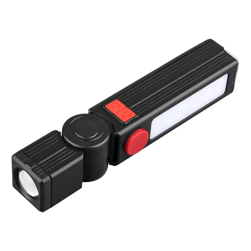 Multifunctional Outdoor Emergency Flashlight: 180° Foldable, Super Bright, Magnetic Work Light & Cigarette Lighter