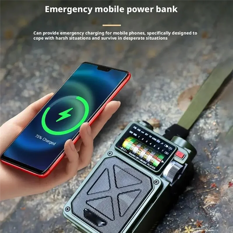 JABS-มือฉุกเฉินวิทยุพลังงานแสงอาทิตย์บลูทูธพลังงานแสงอาทิตย์กลางแจ้ง Camping ALARM วิทยุบลูทูธกลางแจ้ง Camping ALARM วิทยุ