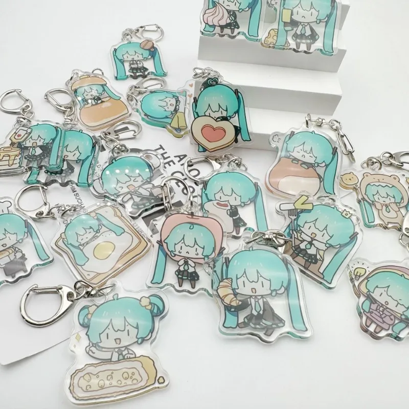 

Брелок Hatsune Miku, аниме, акриловая сумка, кулон, украшение, автомобильный брелок для ключей, украшение с персонажем мультфильма, сумка, очаровательные аксессуары, подарки
