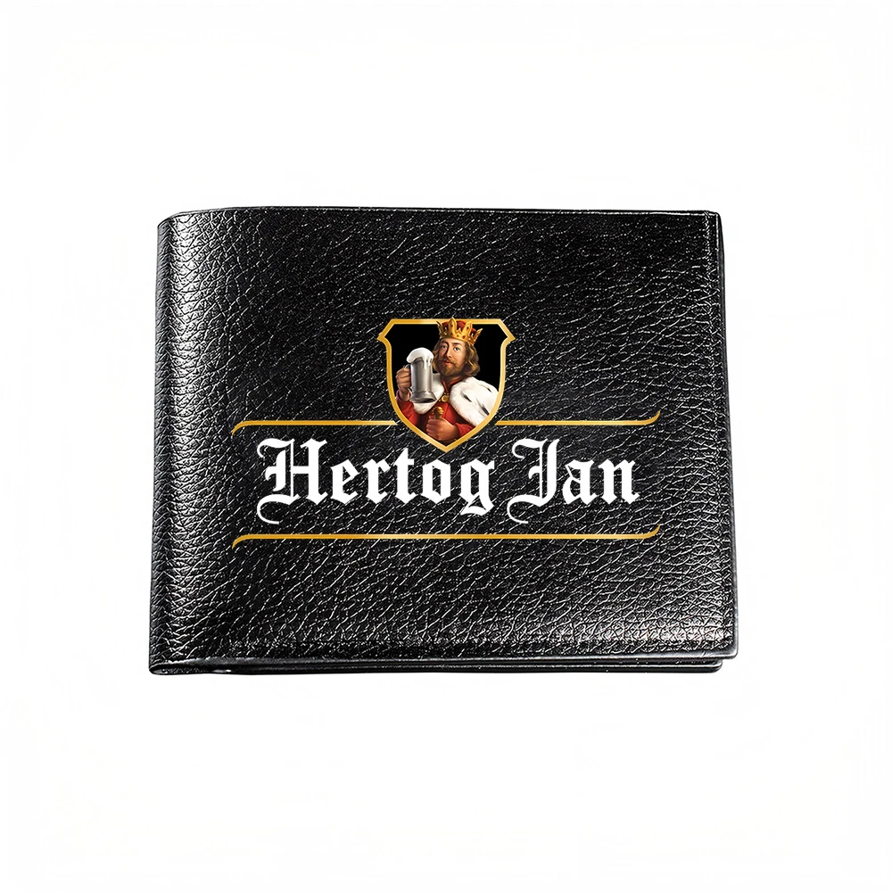 Hertog Jan Shield With Crown And Beer Mug Design Men's Wallet Card Holder Casual Business Fashion Print