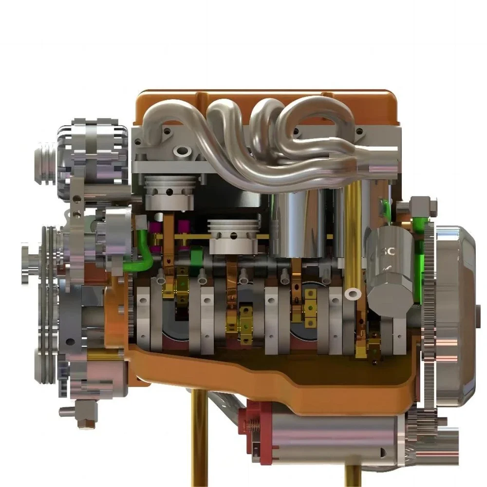 Cison Micro Mini V8 Motor y accesorios Material metálico Juguete mecánico de alta potencia