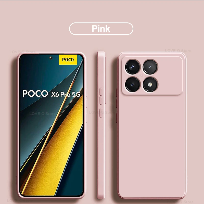 Poco X6 Pro Hülle, flüssiges Silikon, stoßfeste Handyhüllen für Xiaomi Poco X6 Pro Poco X6 Pro X6Pro Pocox6 Pro 5G, weiche TPU-Abdeckung – Detail 14
