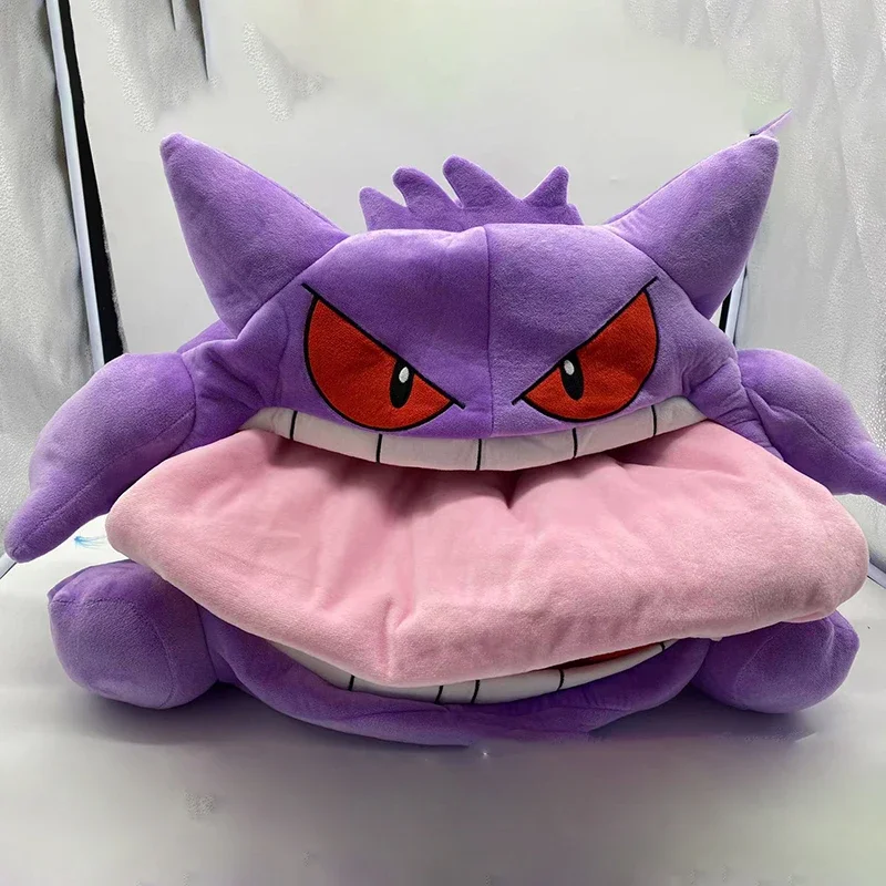 Pokemon Gengar Plush Pillow Anime Pokémon Kawaii Plushie Dolls 50cm Headgear Sleeping Mat Blanket Christmas Gifts for Children