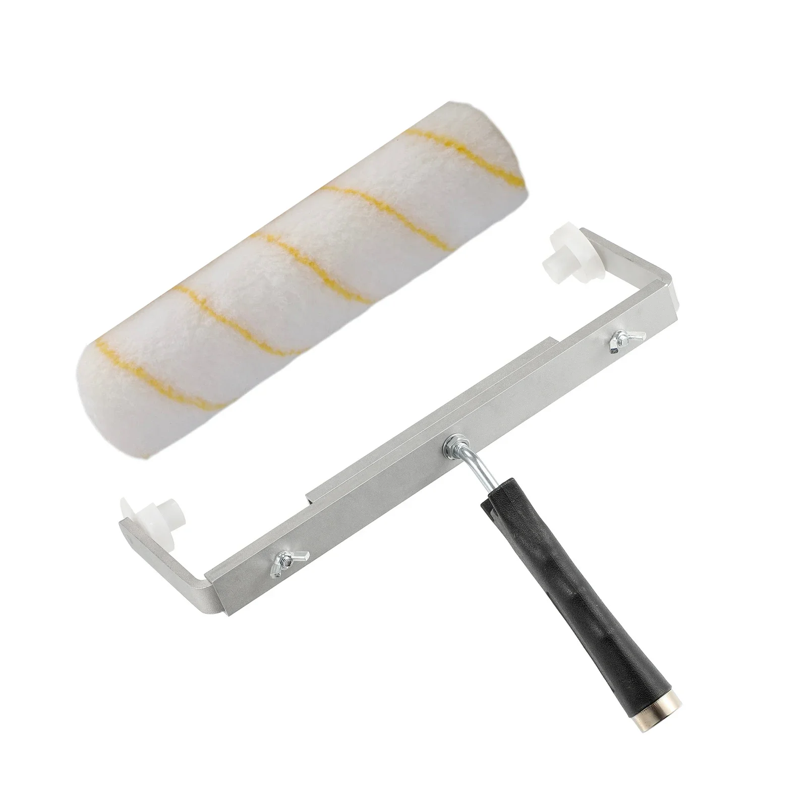 

12-дюймовая роликовая щетка с ручкой из алюминиевого сплава для обустройства дома, настенное искусство, текстурирование, гладкая живопись, малярные валики