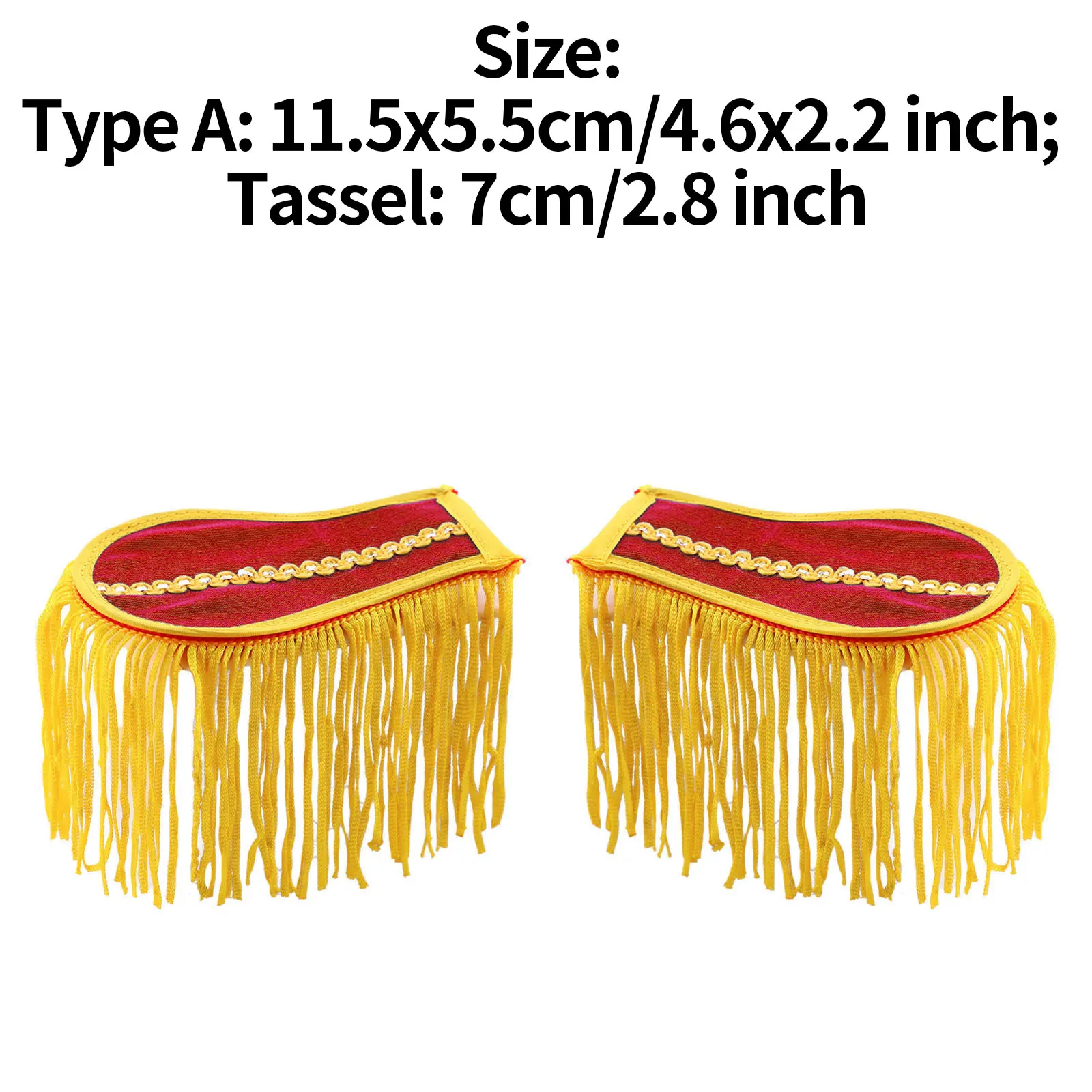 Shoulder Pad Epaulettes Brooch Board Multipurpose Tassel Fringe Epaulets for Jackets Coats Military Overcoats Accessory Epaulett