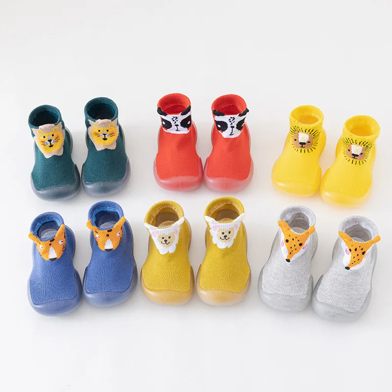 Jongens Meisjes Peuter Schoenen Schattige Cartoon Mid Tubble Comfortabele Babyschoenen Zachte Rubberen Zolen Antislip Vloer Sokken Baby Spullen