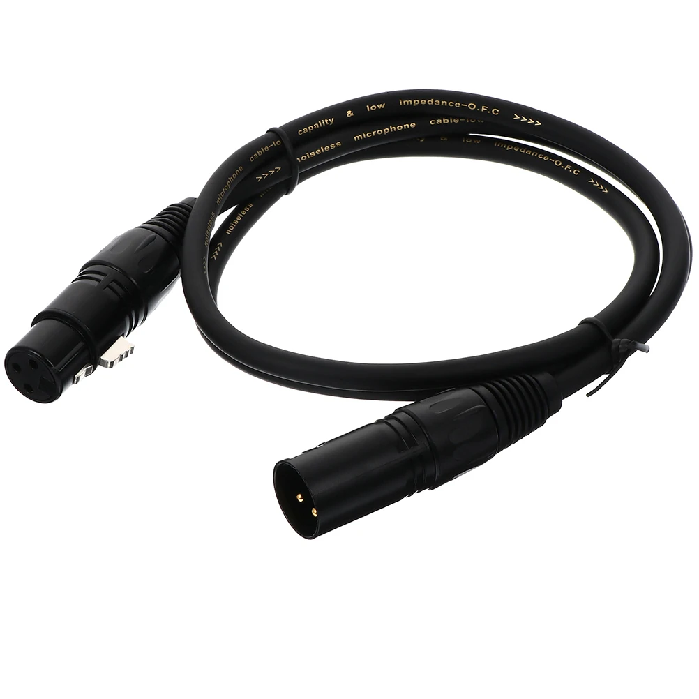 

Xlr Microphone Cable 1M Male To Female Copper Wire Conductor For Sound System Speaker Mixing Board Studio Stage Live Performance