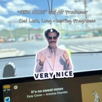 Borat-themed Plant-based Non-toxic Car Air Freshener - Universal Pendant, Fits 99% Vehicles, Safe for Cars with Kids
