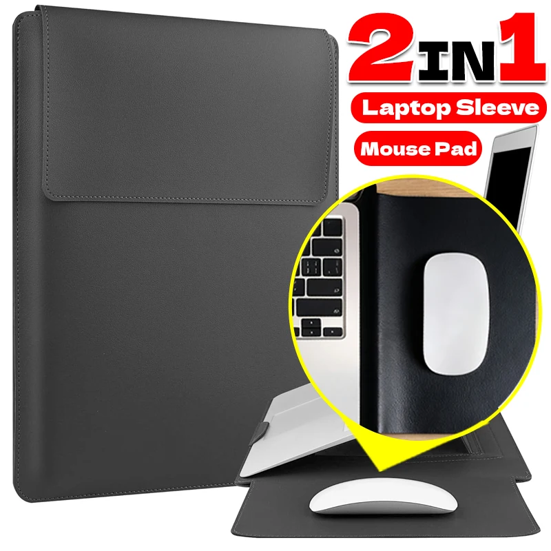 

Чехол для ноутбука 14-16 дюймов с ковриком для мыши, тонкий чехол для хранения Apple Macbook Air Pro 2024, тонкие портативные универсальные сумки
