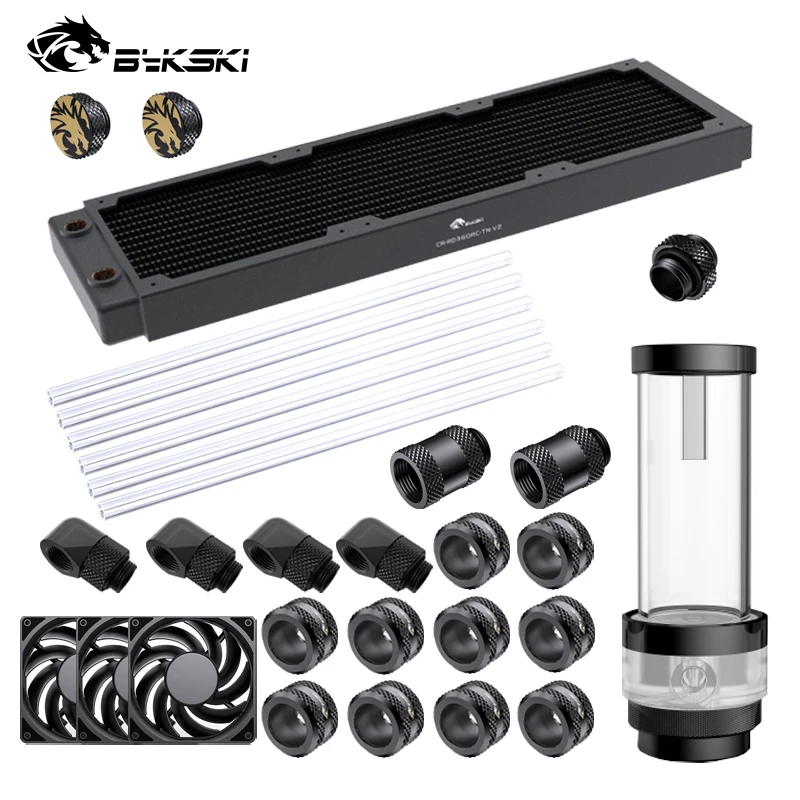 Bykski-120mmファン付き水冷キット,ラジエーター用,360/240mm (1/4