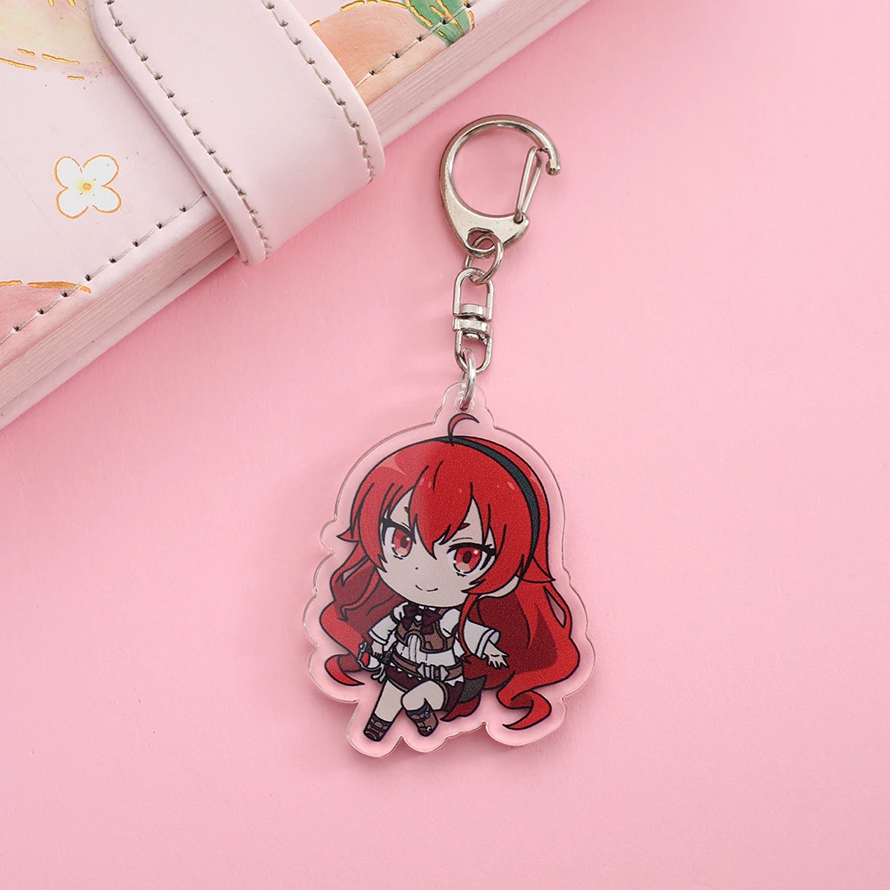 Anime Keychain Women Men Key Chain Cartoon Double Sided Pendant Key Holder Acrylic Jewelry For Kids Birthday Gifts Rudeus