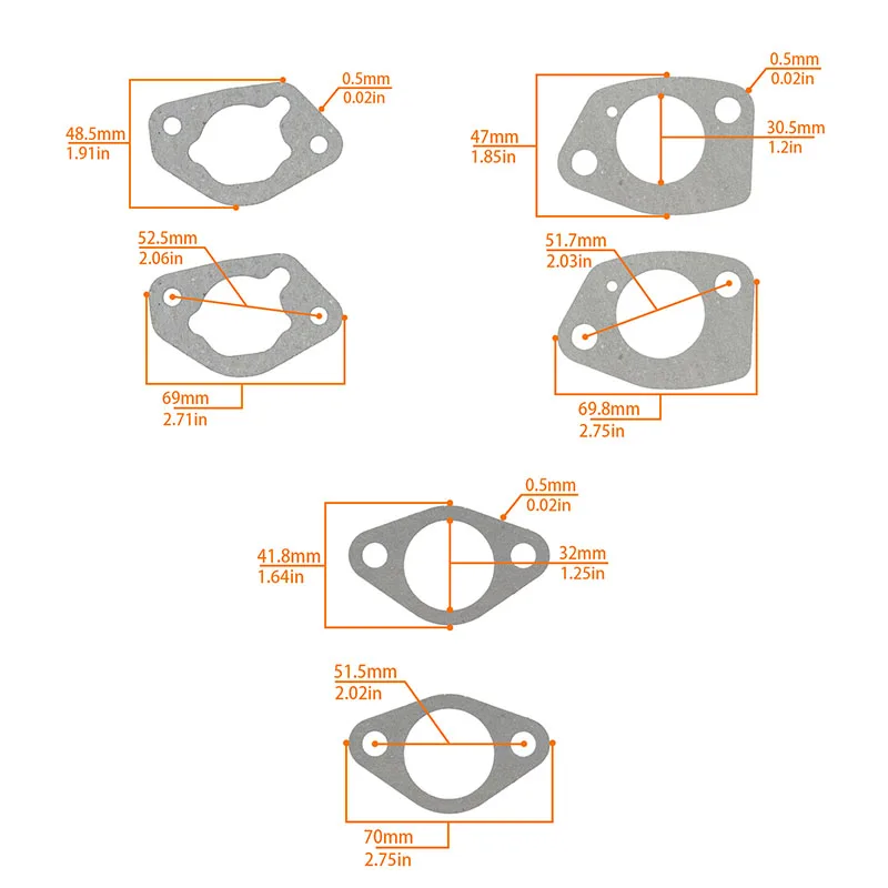 Generator Trimmer Brush Cutter Chainsaw Carburetor Gasket Engine For Honda GX340 GX390 GX420 188F 190F 11HP 13HP Garden Tools