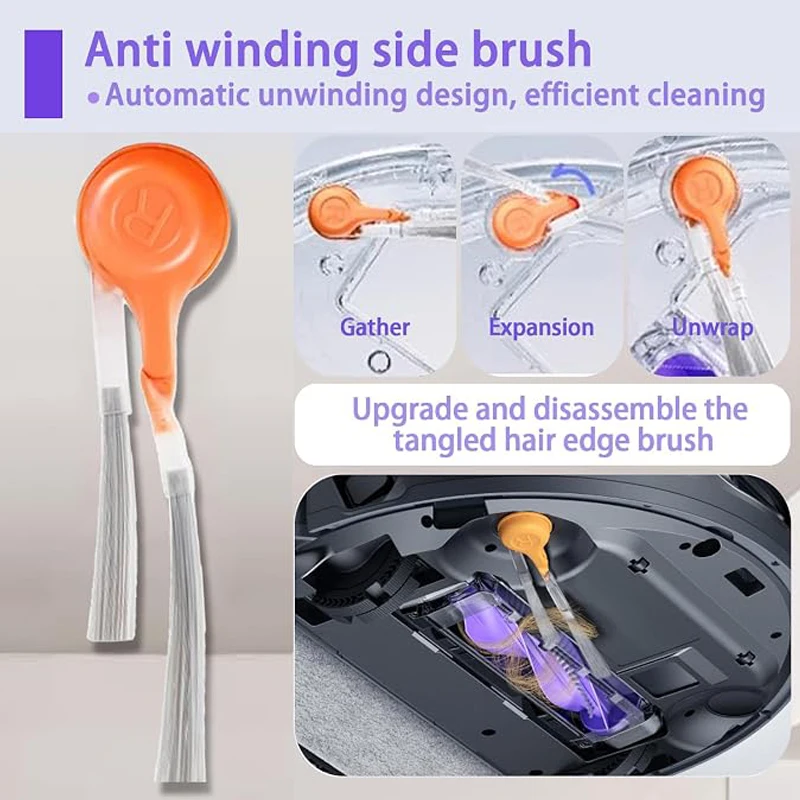 For NARWAL Freo 20/Freo 20 Edge Robot Vacuum Accessories Main Side Brush Track Mop Cloth HEPA Filter Dust Bag Replacement Parts view 4