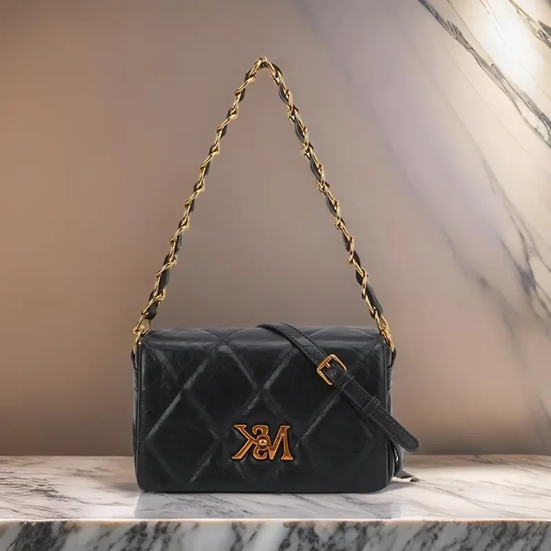 

Stylish Leather Crossbody Bag With Letter Logo Unique Vintage Design Women’s High-End Commuter Tote Handbag