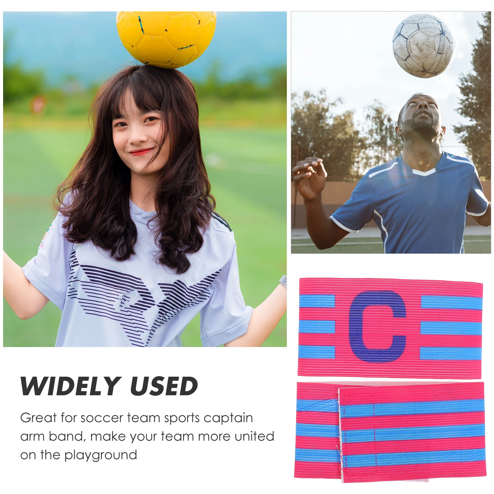 

2 Pcs Has Football Captain Armband Sleeves Youth Bands Adult Armbands Winding for Rosy Captains Pads Man
