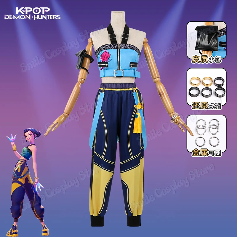 

K-Pop Zoey Cosplay Costume Demon Hunters Stage Clothes Halloween Huntrix Girls Group Idol Roleplay Outfit Women 2025 Trending