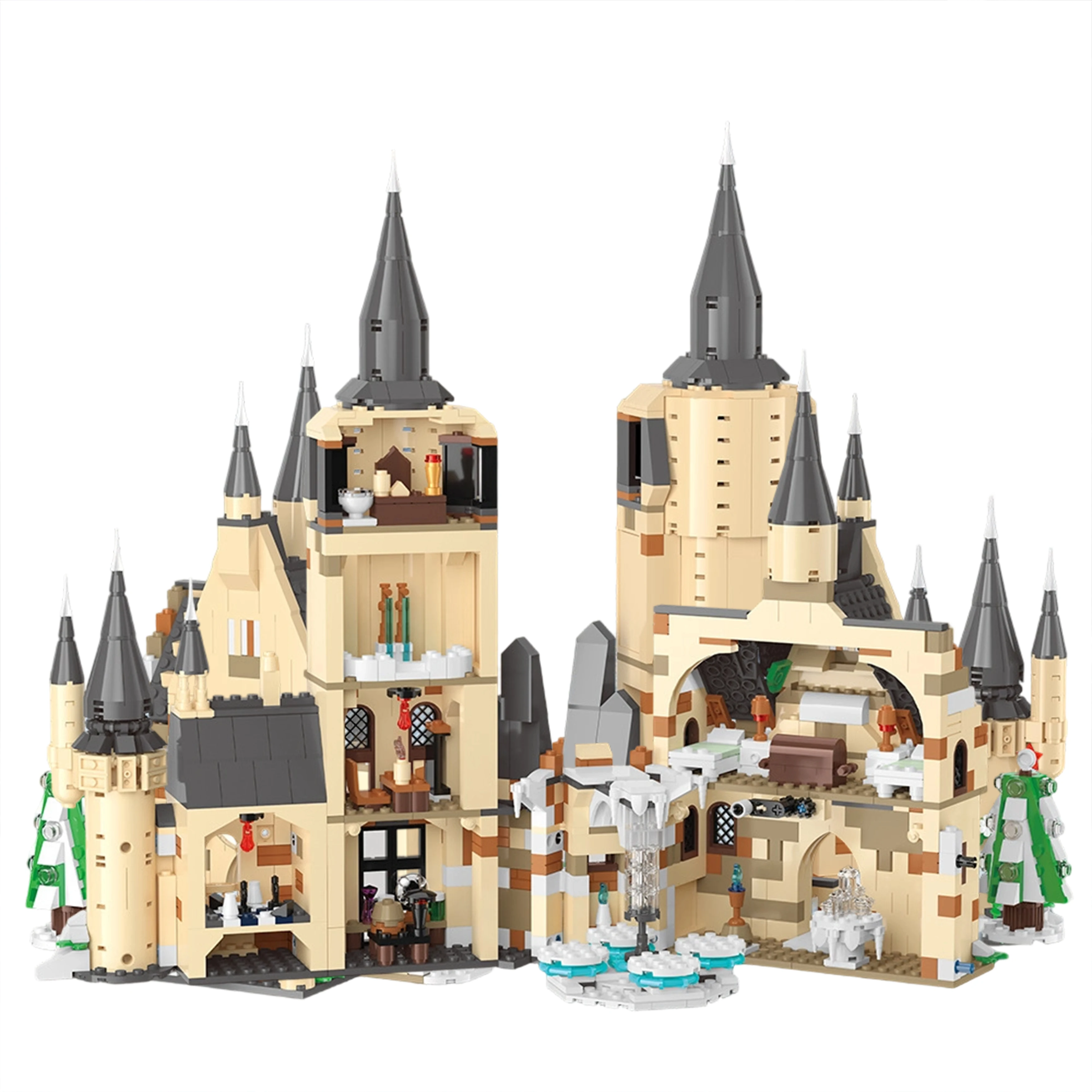 Mini Magic Castle Building Blocks Model Fantasy Movie Style Architecture MOC Replica Creative Toy for Display and Gift