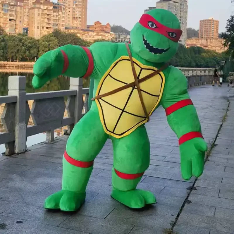 Novo traje inflável da mascote da tartaruga para adulto mascote de pelúcia anime halloween tartaruga carnaval vestido terno fursuit sem bateria