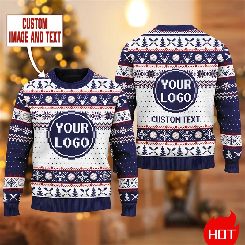 Thumbnail 4 - #40 Latest Mens Print Graphic Sweaters Offers