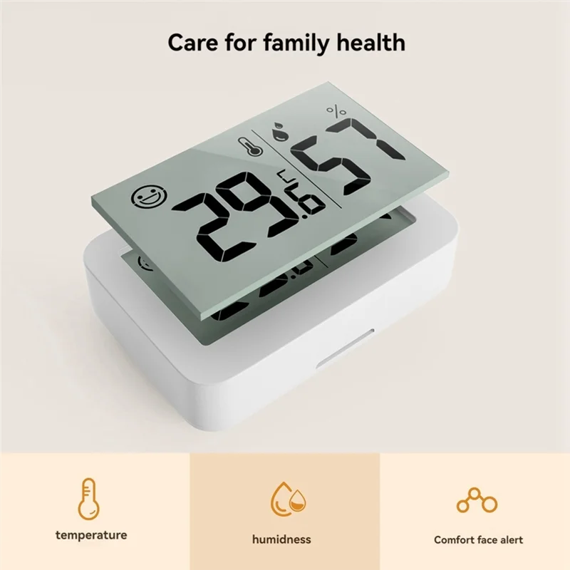 

A83I-Mini Electronic Thermometer And Hygrometer Indoor Baby Thermometer Refrigerator Thermometer With Smile Face Display