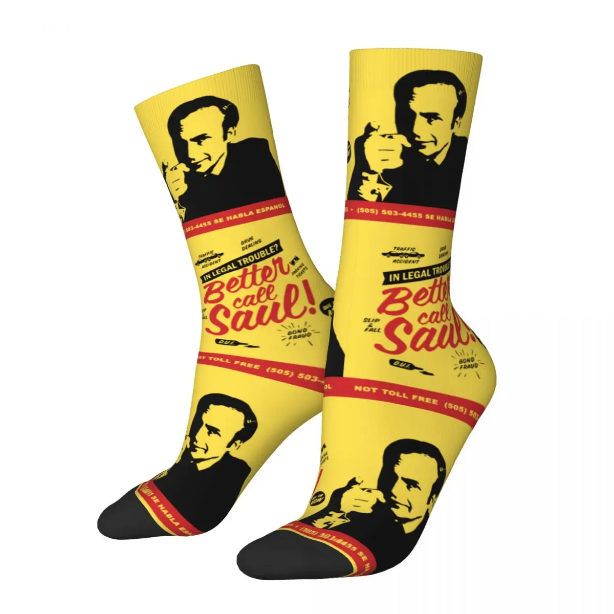 Funny Lawyer Better Call Saul Goodman Merch Socks Breathable High Quality Long Socks Comfortable for Men\'s Small Gifts