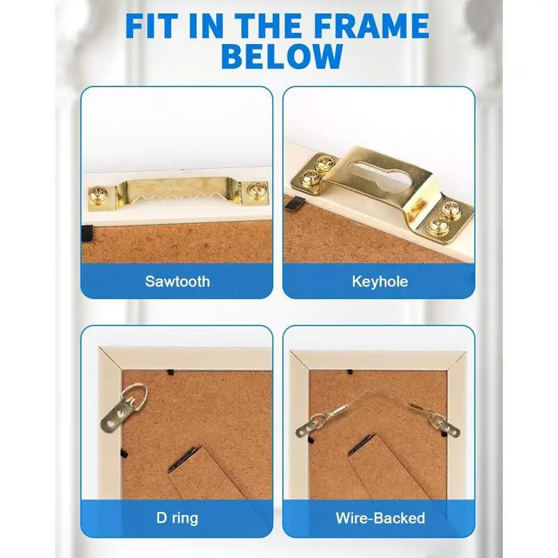 10 Pack Heavy-Duty Picture Hanging Claws for Drywall – No-Damage Adjustable 3-Prong Hooks, Easy Install, Leaves No Marks image 6