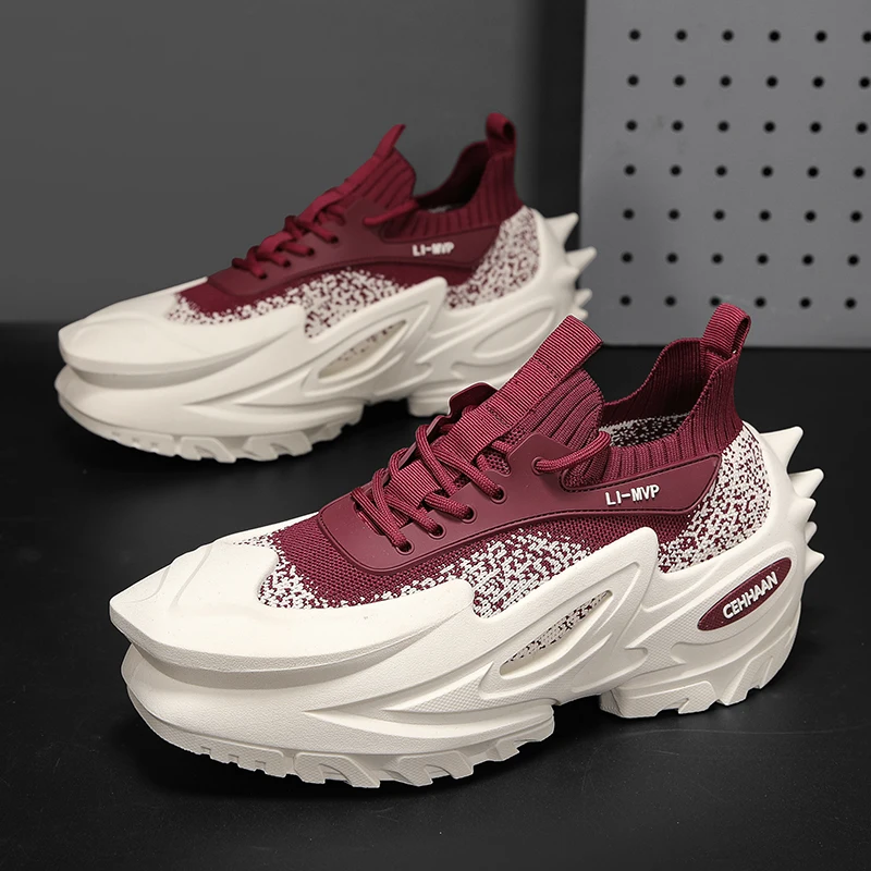 Street Trend Breathable Thick soled Shoes Socks Shoes Student Casual Shoes