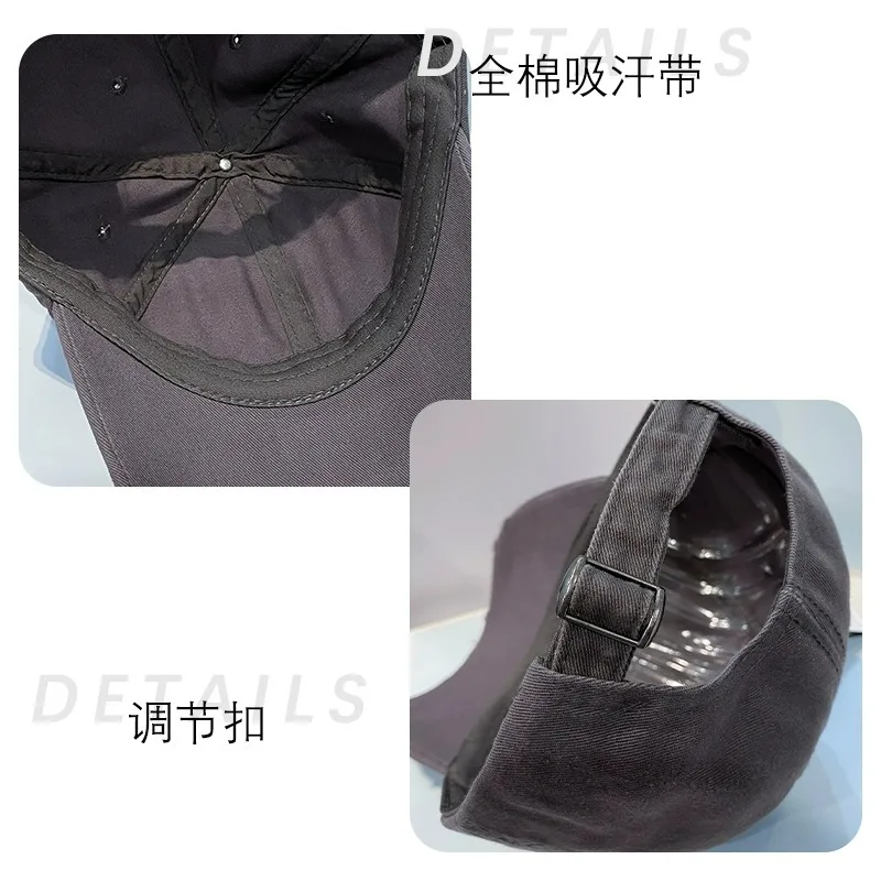 Vintage Washed Baseball Cap für große Kinder, modische Sonnenmütze mit Buchstabenstickerei für Frühling und Sommer, Streetwear-Hüte für Herren. – Detail 17