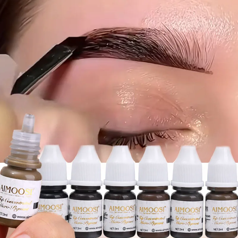 Pigmento de tatuagem de sobrancelha profissional semi permanente delineador matiz beleza microblading sobrancelhas tatuagem realçadores maquiagem