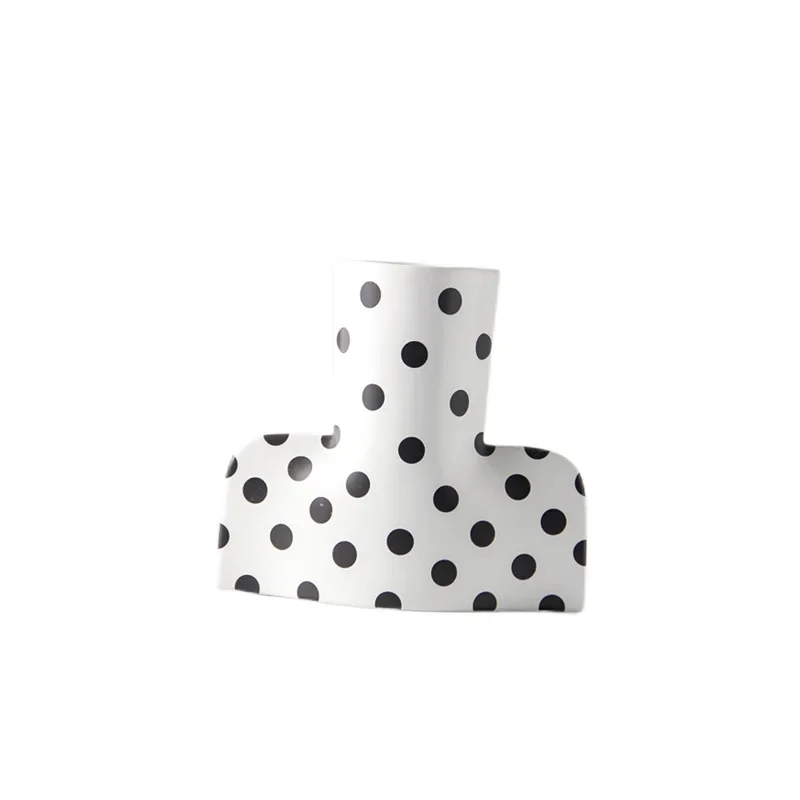 

Nordic vertical wave dot ceramic vase