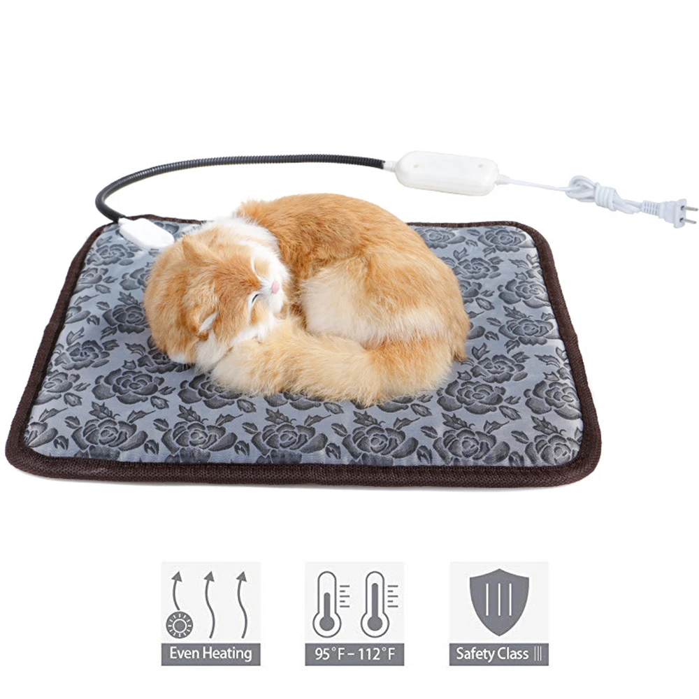 Winter Pet Heating Blanket Waterproof Wearable Wear Resistant Temperature Warm Cat Dog Mattress Indoor Heating Pad Pet Supplies